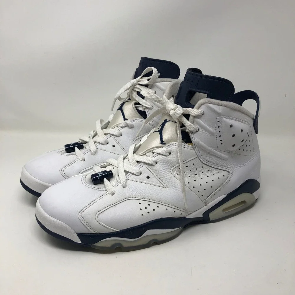 Nike Air Jordan 6 Retrom Midnight Navy Sneakers Mens 11.5 Streetwear Basketball